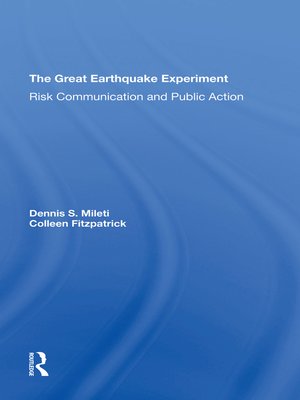 cover image of The Great Earthquake Experiment